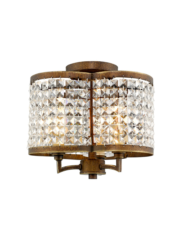 Livex Lighting GRAMMERCY 50573-64 Flush Mount Transitional - Hand Applied Palacial Bronze