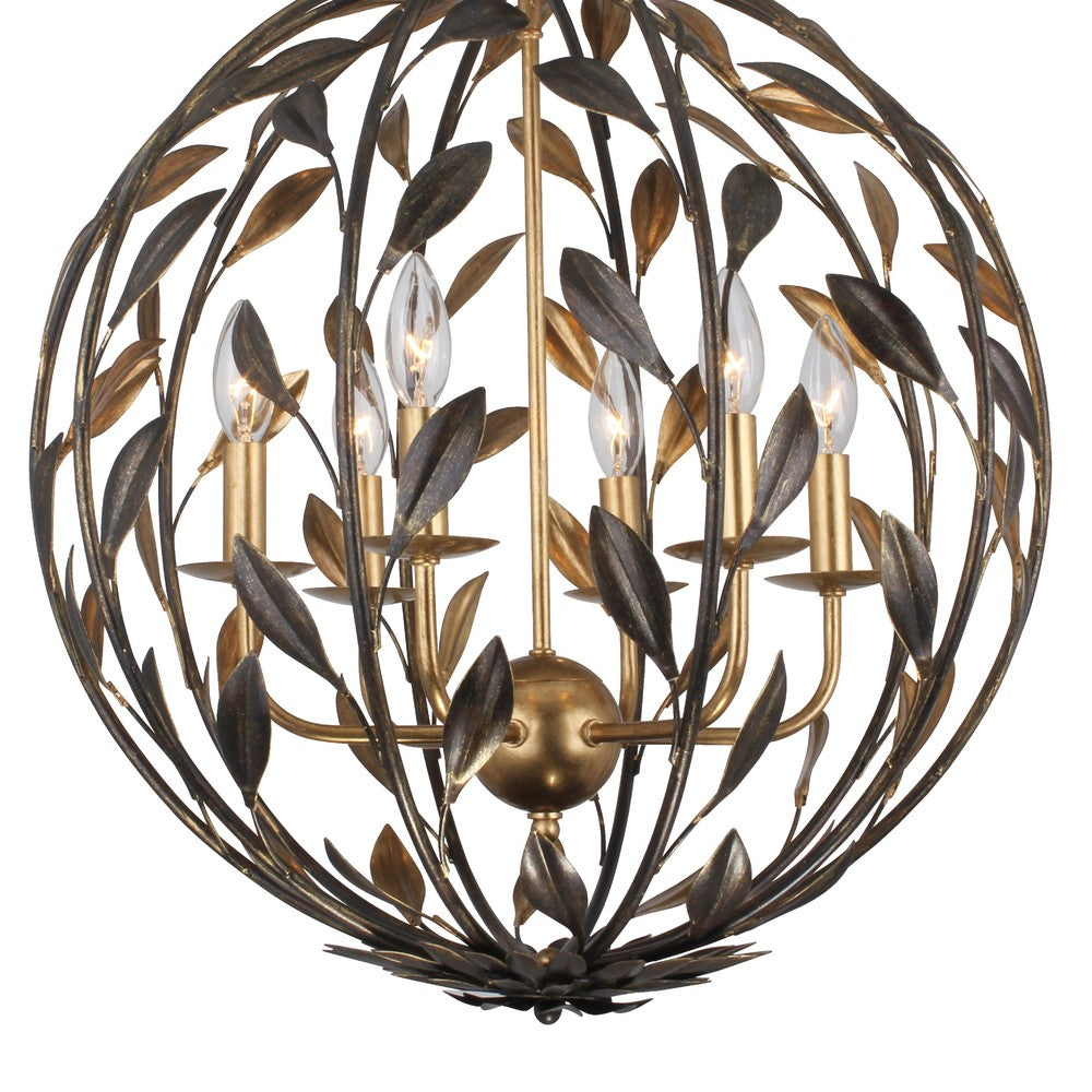 Crystorama BROCHE 506-EB-GA Chandelier Contemporary - English Bronze