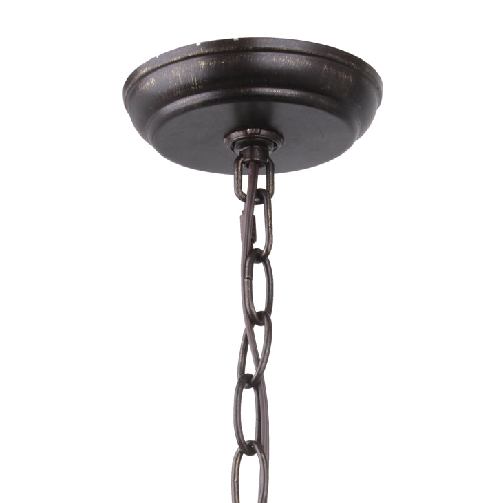 Crystorama Broche 506-EB-GA – 21 Inch – 6 Light – Chandelier – English Bronze + Antique Gold – Damp Rated