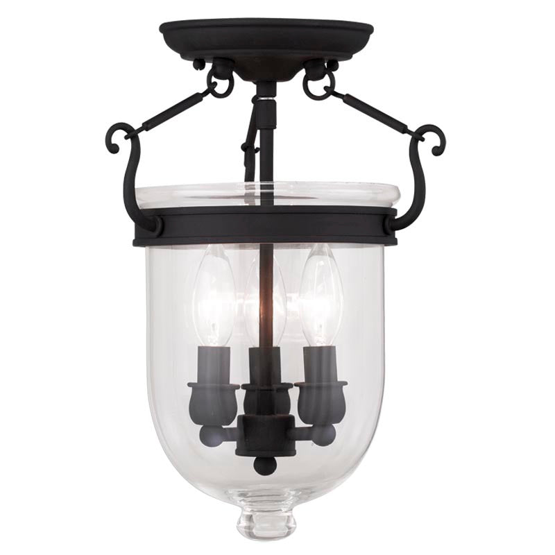 Livex Lighting JEFFERSON 5061-04 Flush Mount Traditional - Black