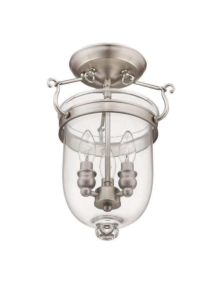 Livex Lighting JEFFERSON 5061-91 Flush Mount Traditional - Brushed Nickel