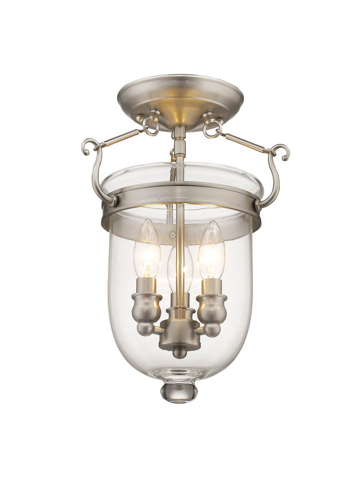 Livex Lighting JEFFERSON 5061-91 Flush Mount Traditional - Brushed Nickel