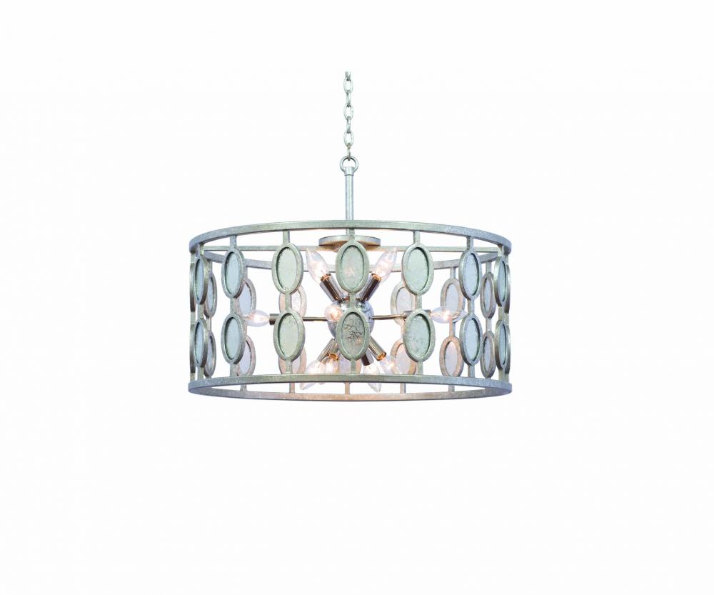 Kalco Lighting PALOMAR 506153VSL Pendant Casual - Vintage Silver Leaf