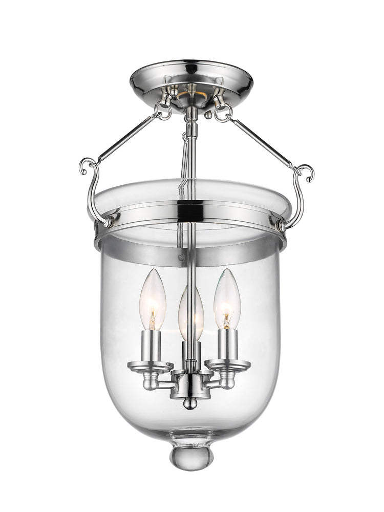 Livex Lighting JEFFERSON 5062-35 Flush Mount Traditional - Polished Nickel