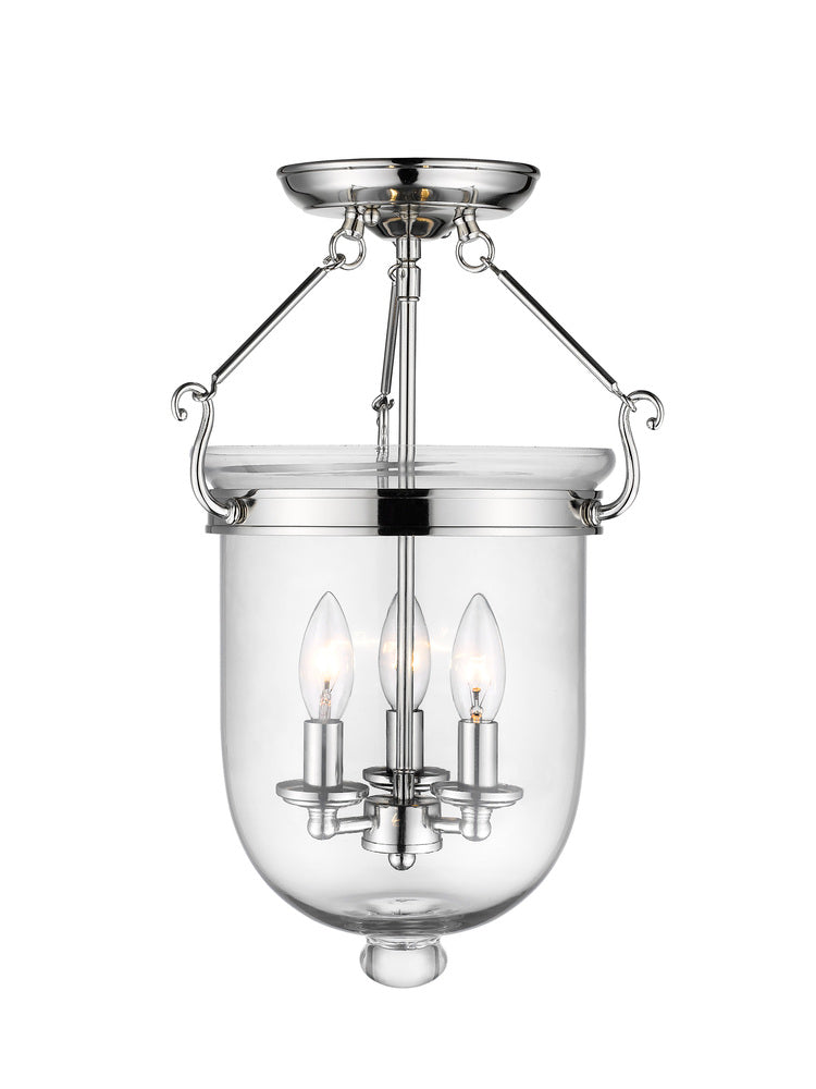 Livex Lighting JEFFERSON 5062-35 Flush Mount Traditional - Polished Nickel