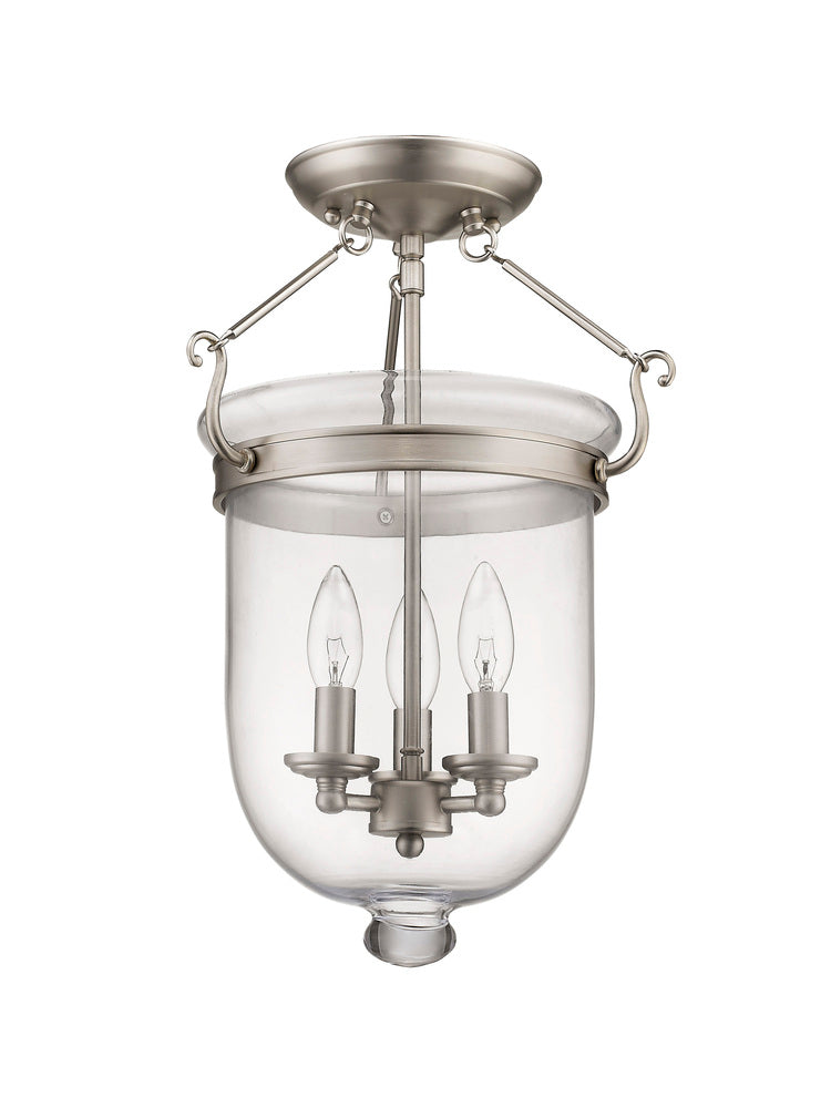 Livex Lighting JEFFERSON 5062-91 Flush Mount Traditional - Brushed Nickel