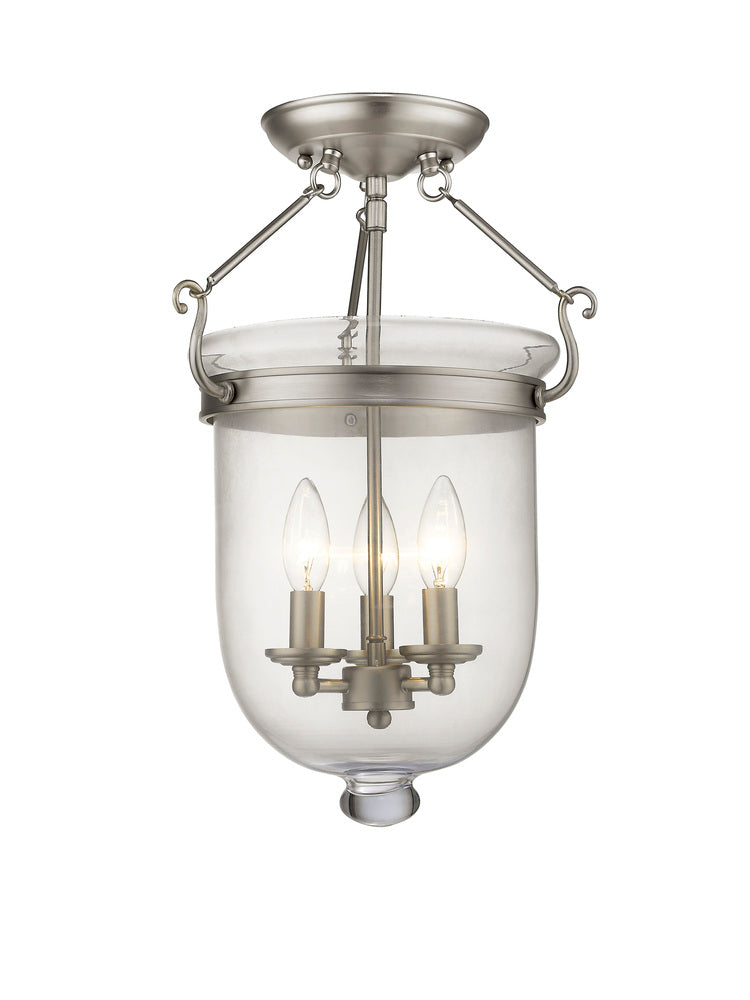 Livex Lighting JEFFERSON 5062-91 Flush Mount Traditional - Brushed Nickel