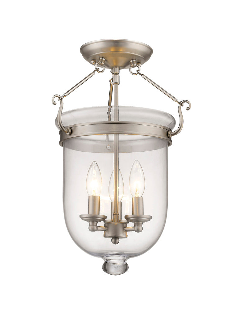 Livex Lighting JEFFERSON 5062-91 Flush Mount Traditional - Brushed Nickel