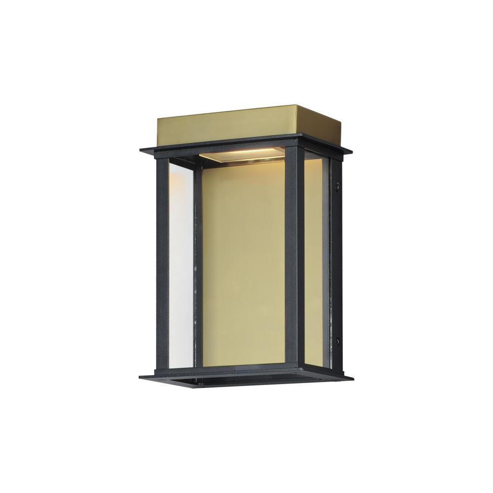 Rincon 7 Inch Outdoor Wall Lantern – Black / Gold