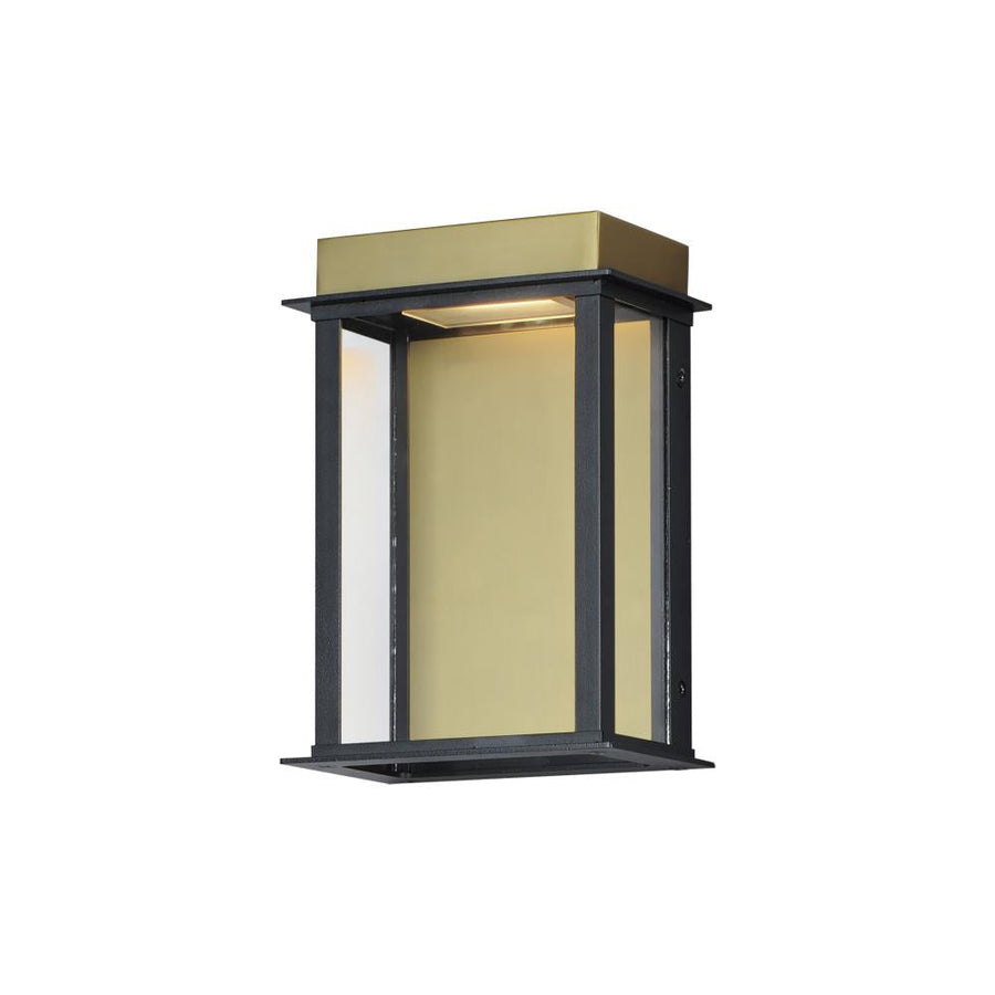 Rincon 7 Inch Outdoor Wall Lantern – Black / Gold