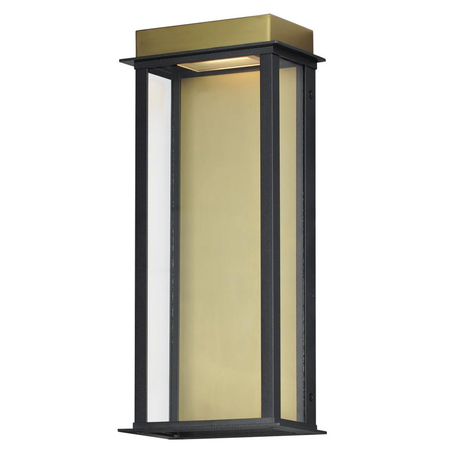 Rincon 7 Inch Outdoor Wall Lantern – Black / Gold