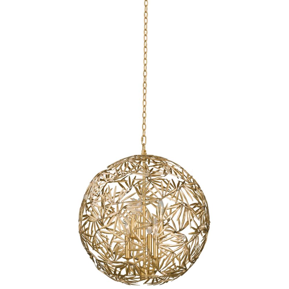 Jardin 24 Inch Pendant – Oxidized Gold Leaf – 507651OL