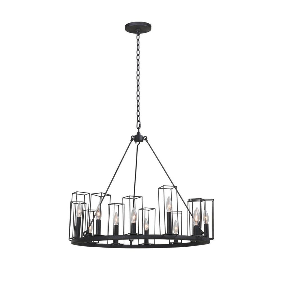 Allston 28 Inch Wall Sconce – Black Iron – 507770BI