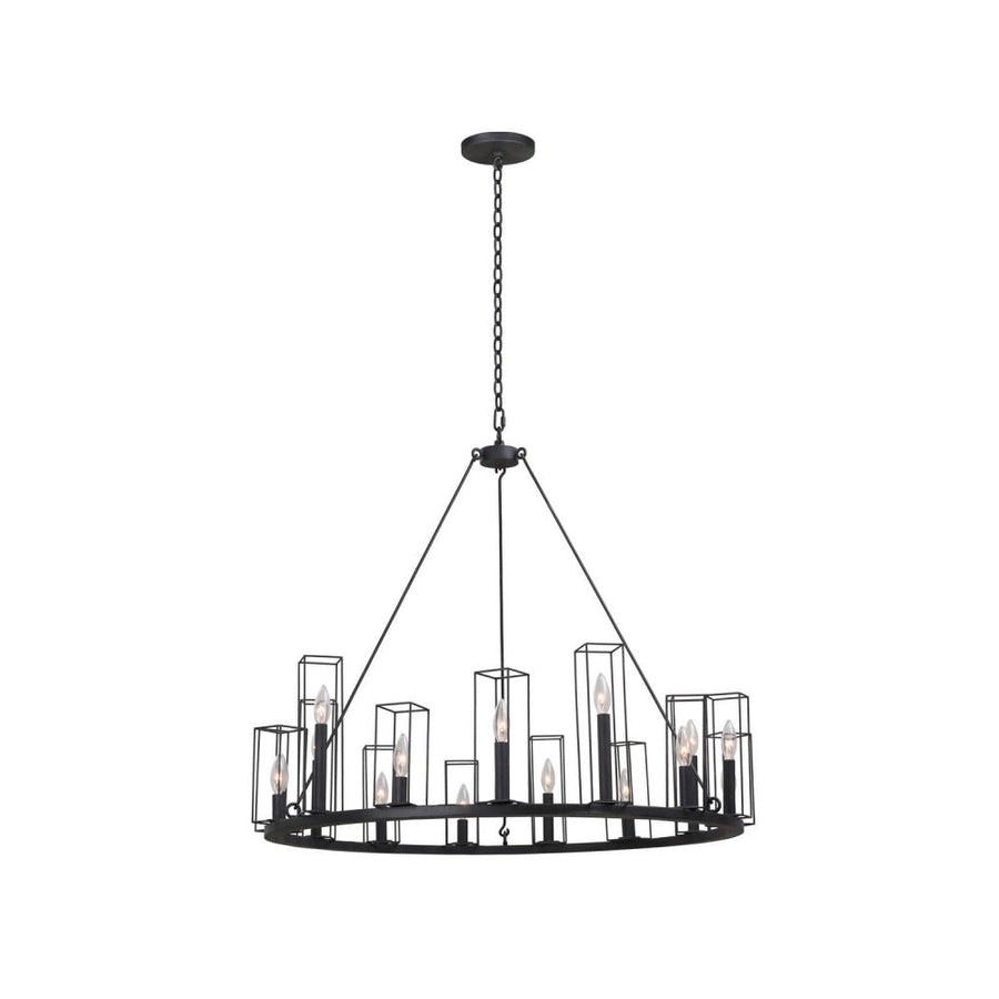 Allston 36 Inch Chandelier – Black Iron – 507771BI