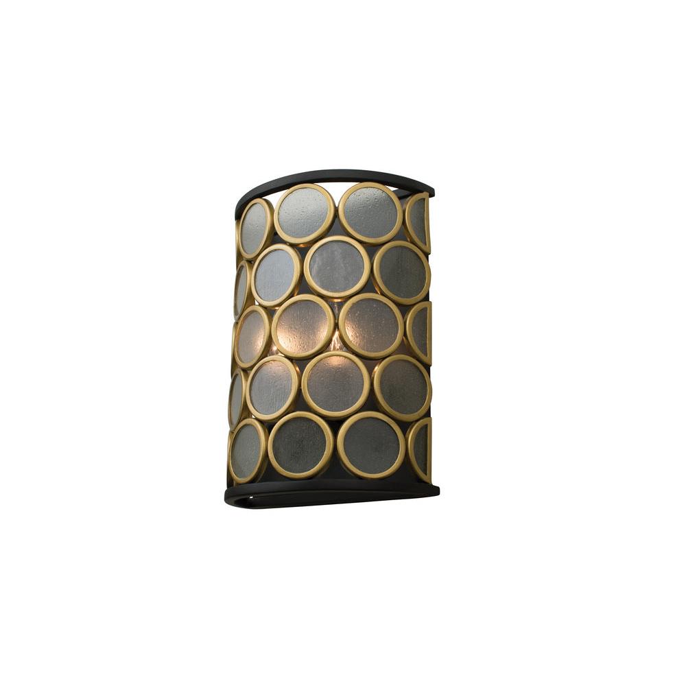 Corsa 5 Inch Wall Sconce – Matte Black w Gold – 507920BMG