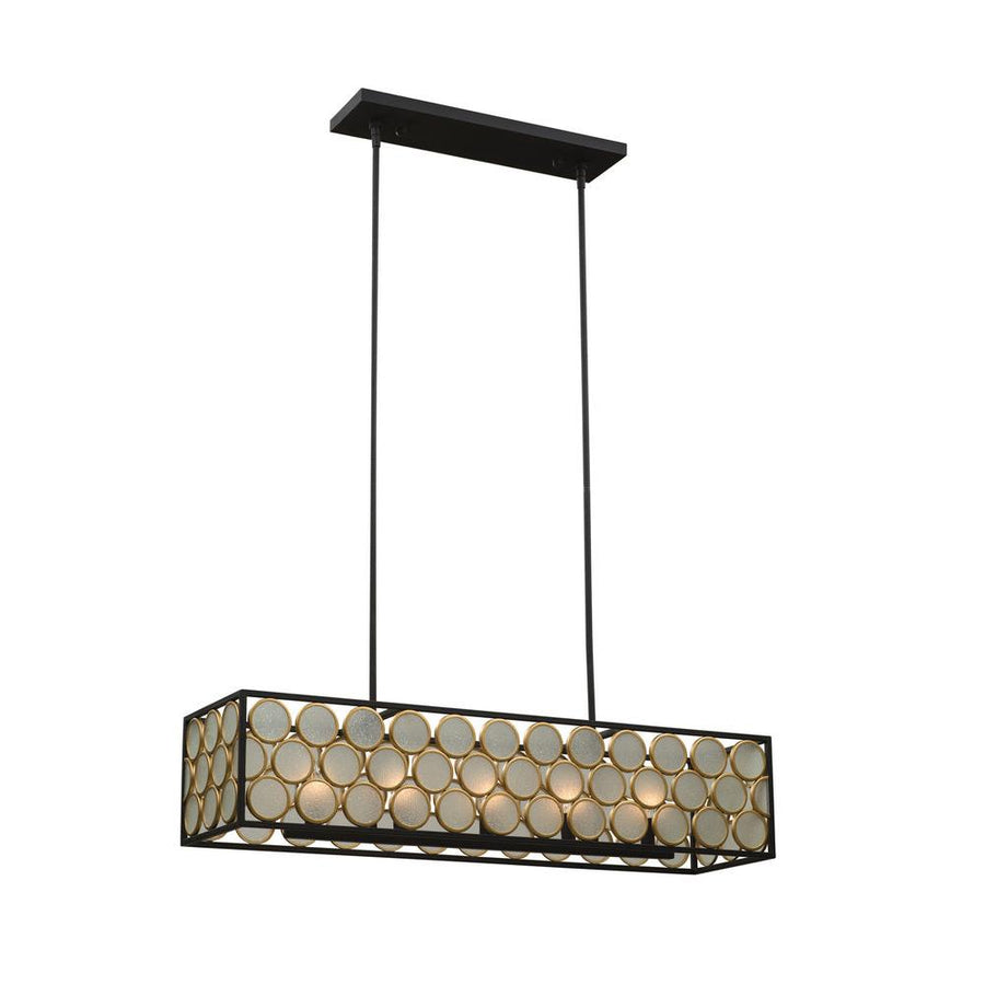 Corsa 41 Inch Wall Sconce – Matte Black w Gold – 507960BMG