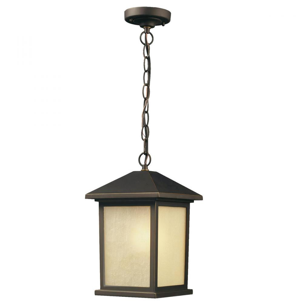 1 Light Outdoor Chain Mount Ceiling Fixture-Tinted Seedy