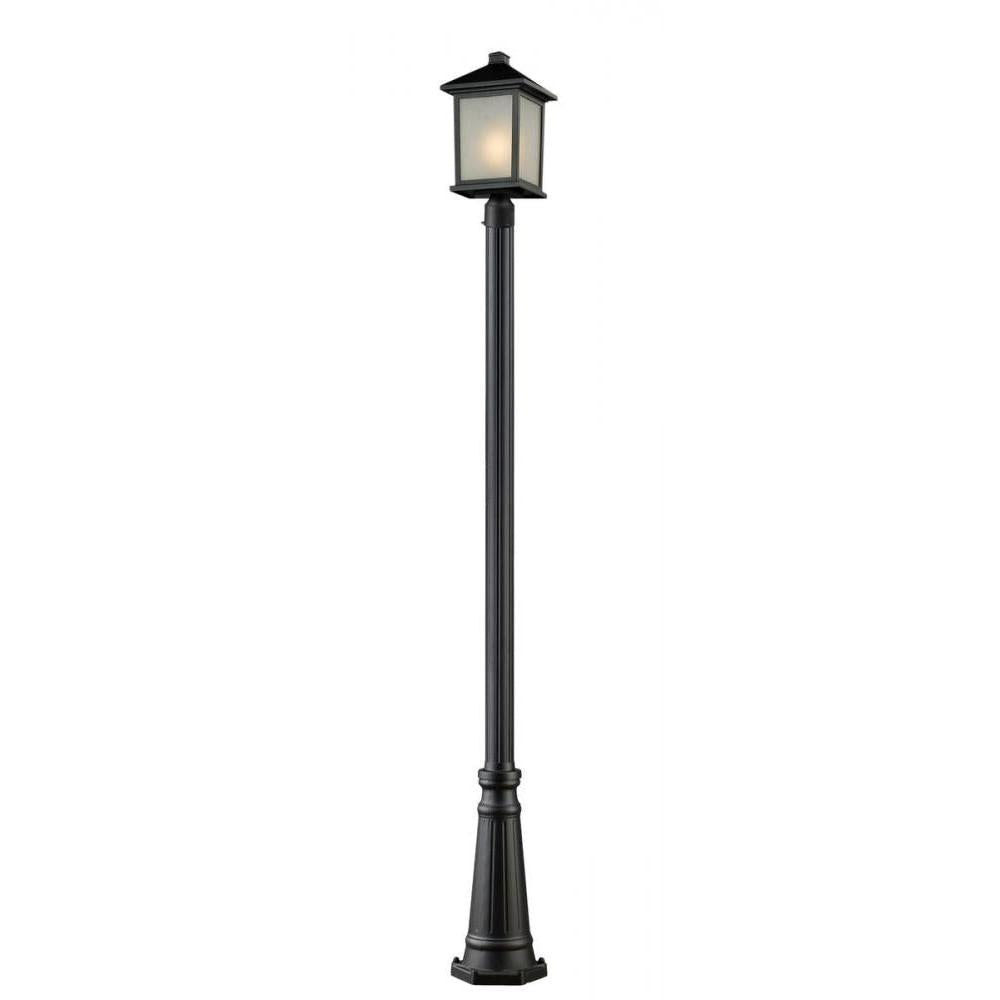 1 Light Outdoor Post Mounted Fixture-White Seedy