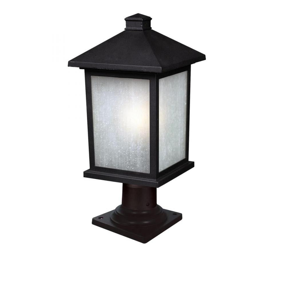 1 Light Outdoor Pier Mounted Fixture-White Seedy