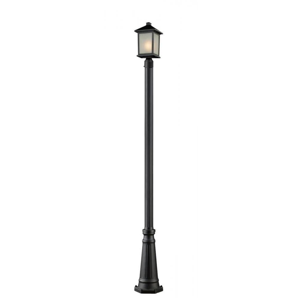 1 Light Outdoor Post Mounted Fixture-White Seedy