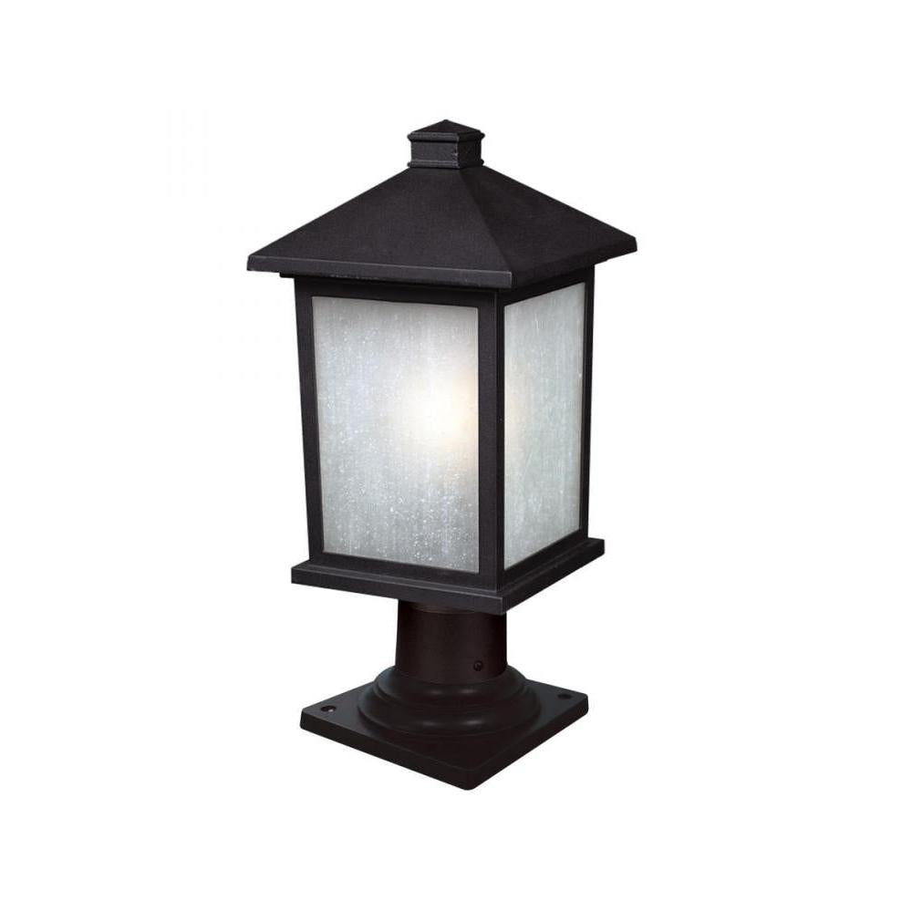 1 Light Outdoor Pier Mounted Fixture-White Seedy
