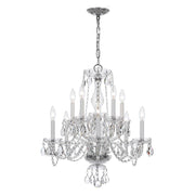 Crystorama Lighting 5080-CH-CL-MWP Traditional Chandelier, UL Damp Rated, Polished Chrome