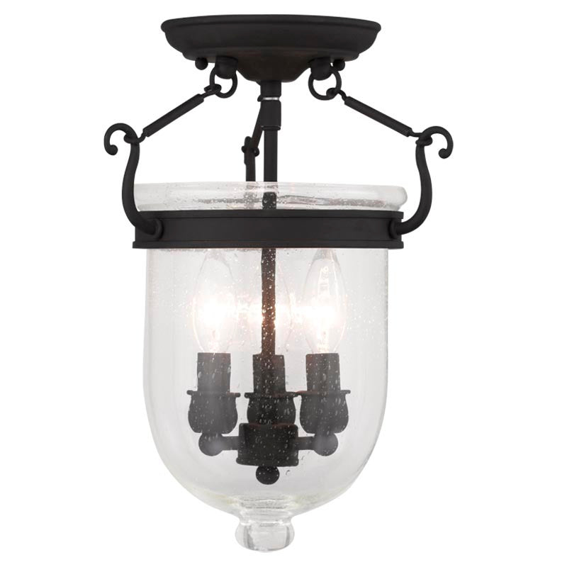 Livex Lighting JEFFERSON 5081-04 Flush Mount Traditional - Black