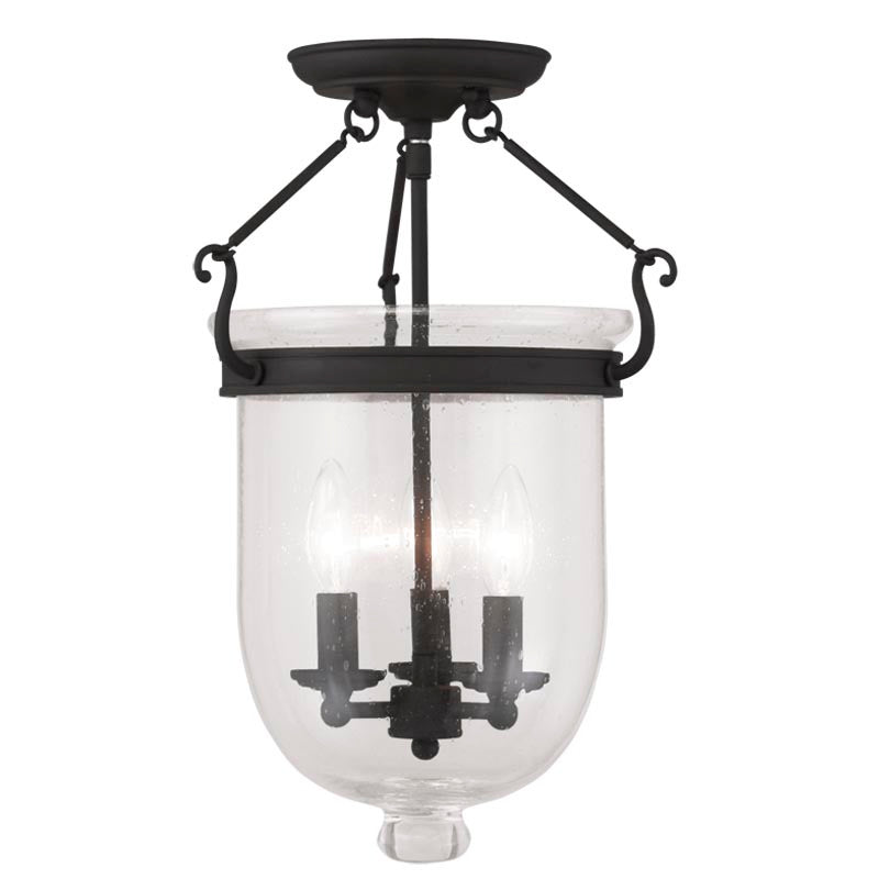 Livex Lighting JEFFERSON 5082-04 Flush Mount Traditional - Black