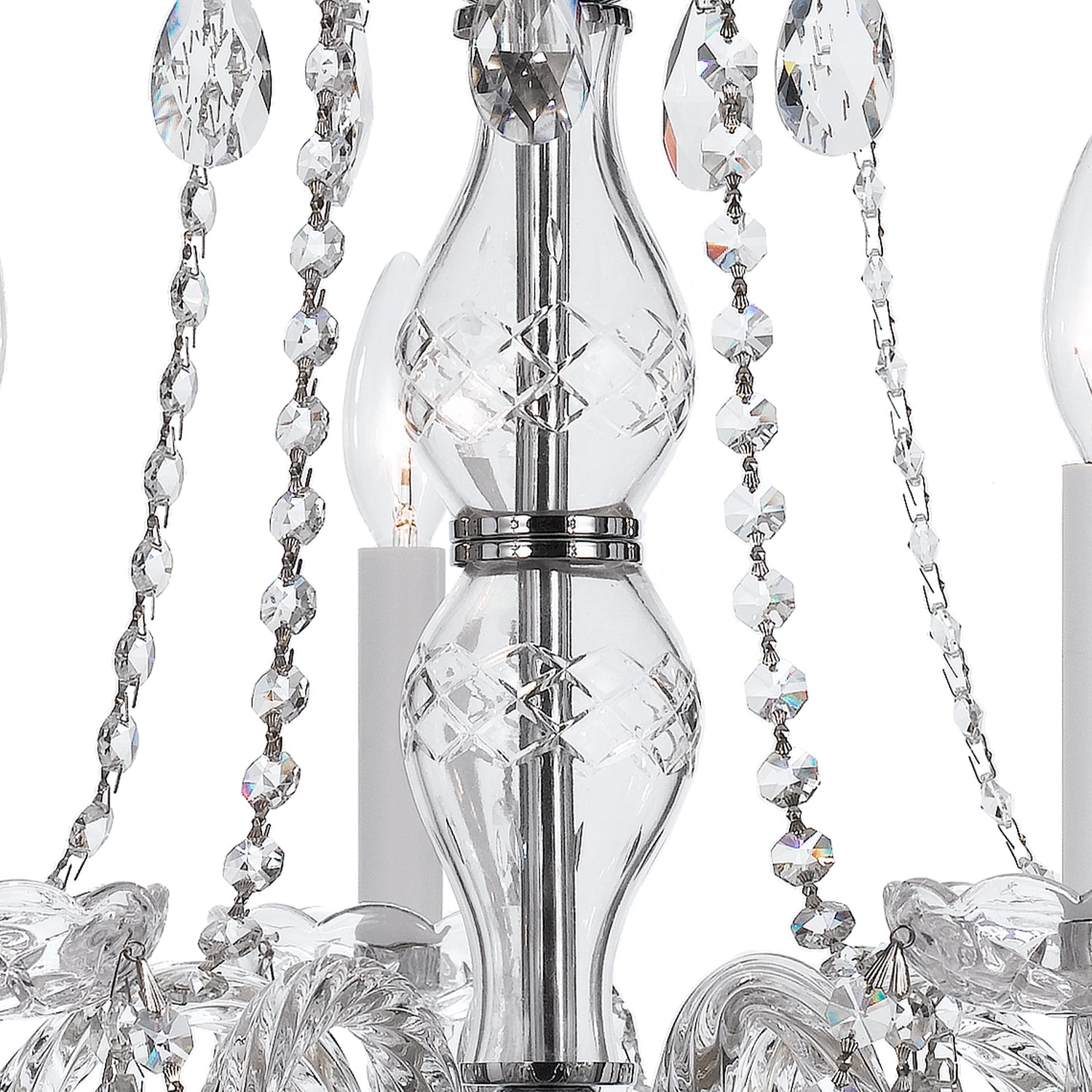 Crystorama Traditional Crystal 5085-CH-CL-I – 21 Inch – 5 Light – Chandelier – Clear Crystal – Polished Chrome – Damp Rated