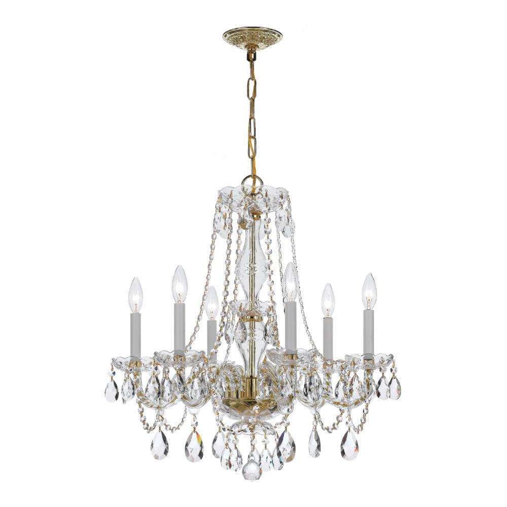 Crystorama TRADITIONAL CRYSTAL 5086-PB-CL-MWP Chandelier Americana - Polished Brass