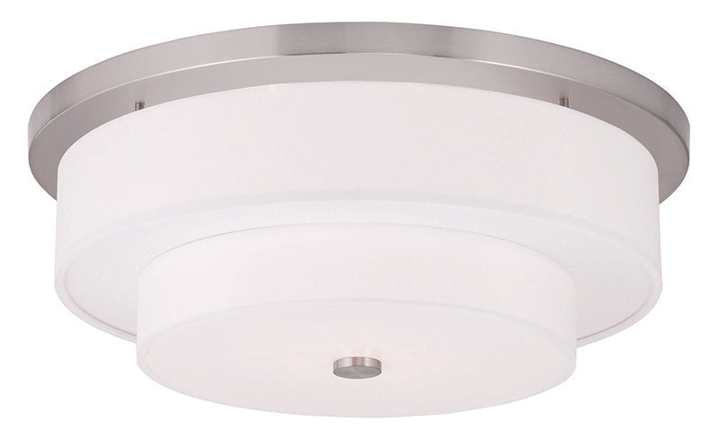 Livex Lighting MERIDIAN 50866-91 Flush Mount Transitional - Nickel