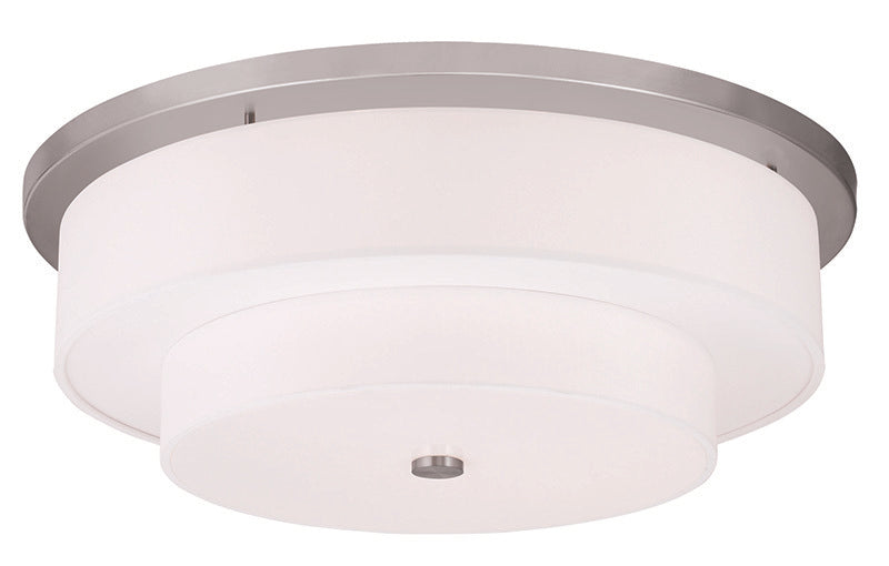 Livex Lighting MERIDIAN 50867-91 Flush Mount Casual - Brushed Nickel