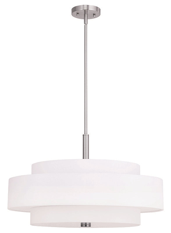 Livex Lighting MERIDIAN 50875-91 Pendant Transitional - Brushed Nickel