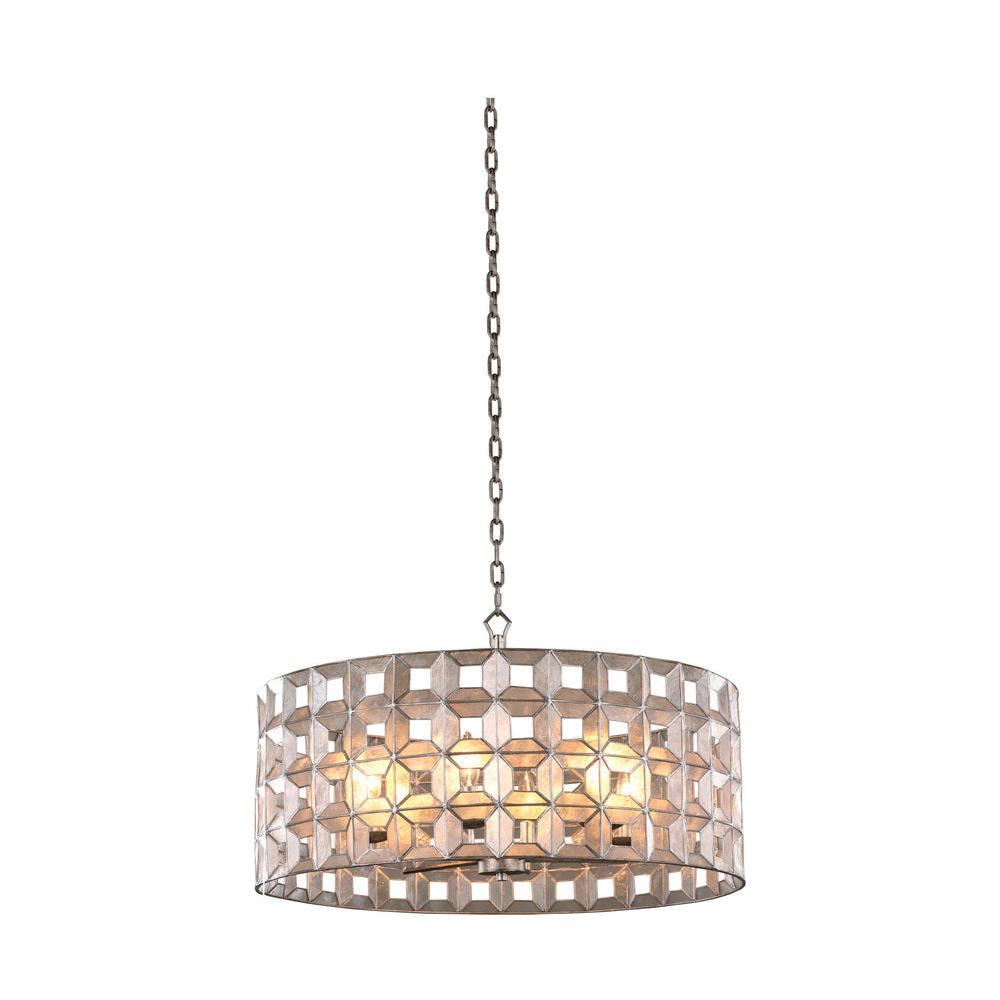 Prado 26 Inch Pendant – Oxidized Silver Leaf – 509152OSL