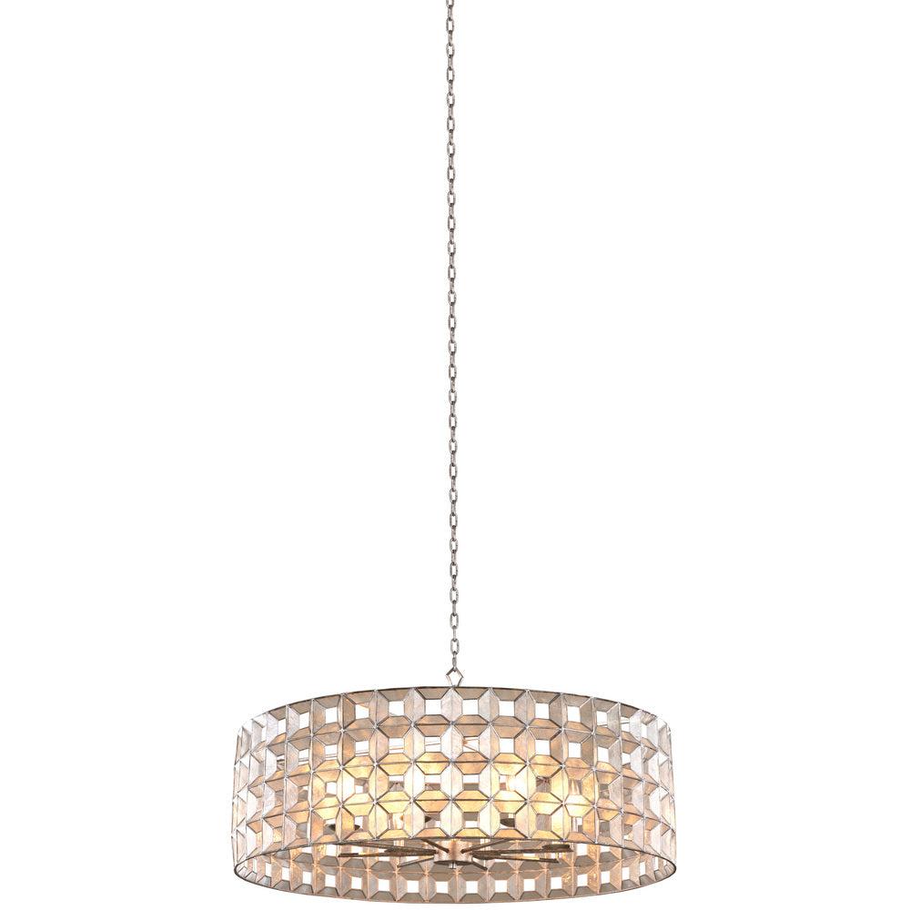 Prado 34 Inch Pendant – Oxidized Silver Leaf – 509153OSL