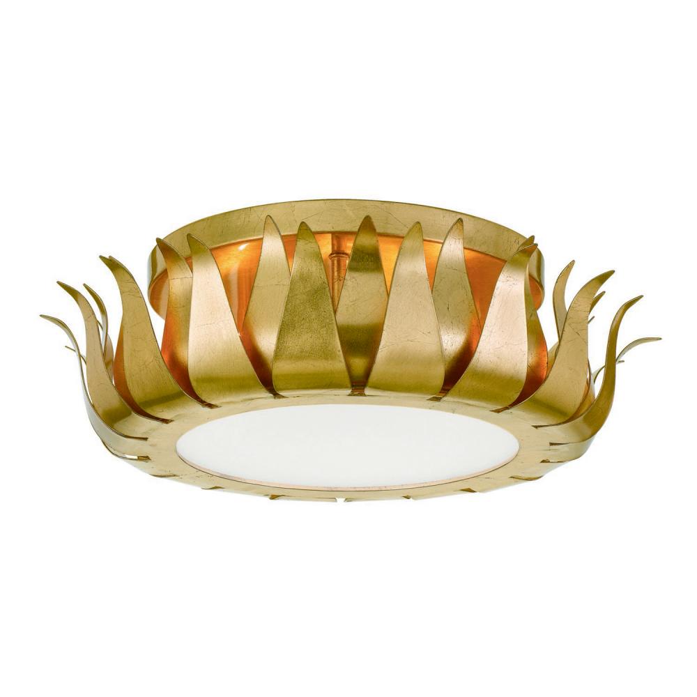 Crystorama BROCHE 510-GA Flush Mount Contemporary - Antique Gold