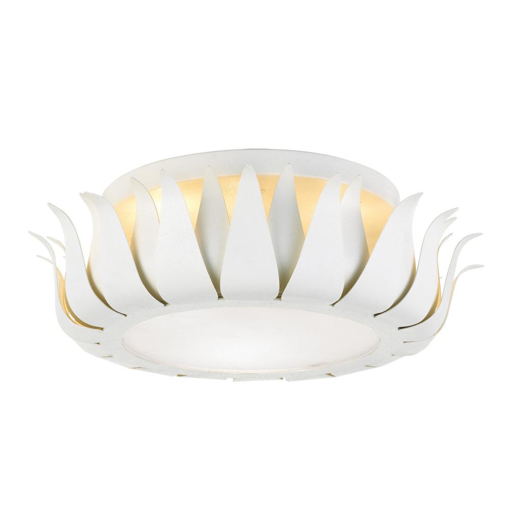 Crystorama BROCHE 510-MT Flush Mount Contemporary - Matte White