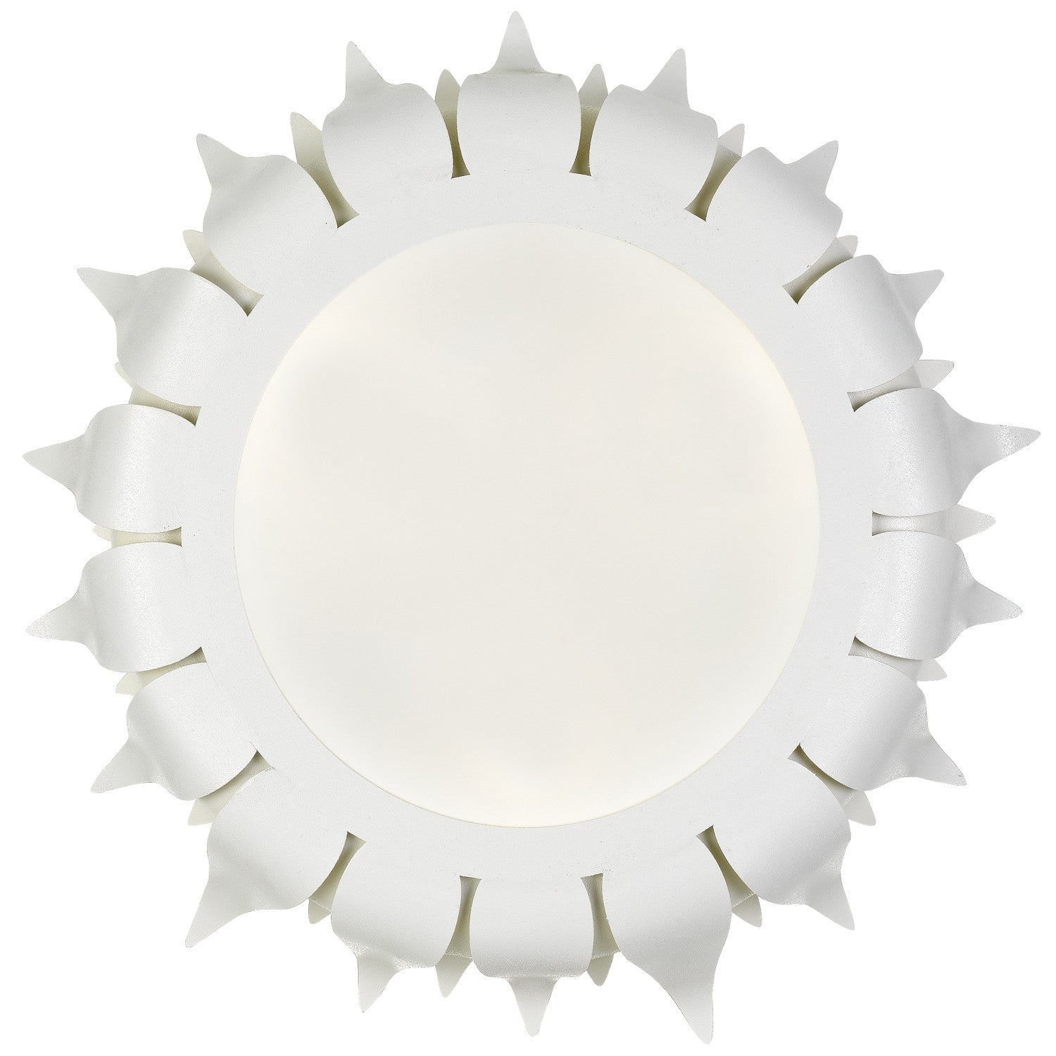 Crystorama Broche 510-MT – 16 Inch – 3 Light – Semi Flush Mount Light – Matte White – Damp Rated