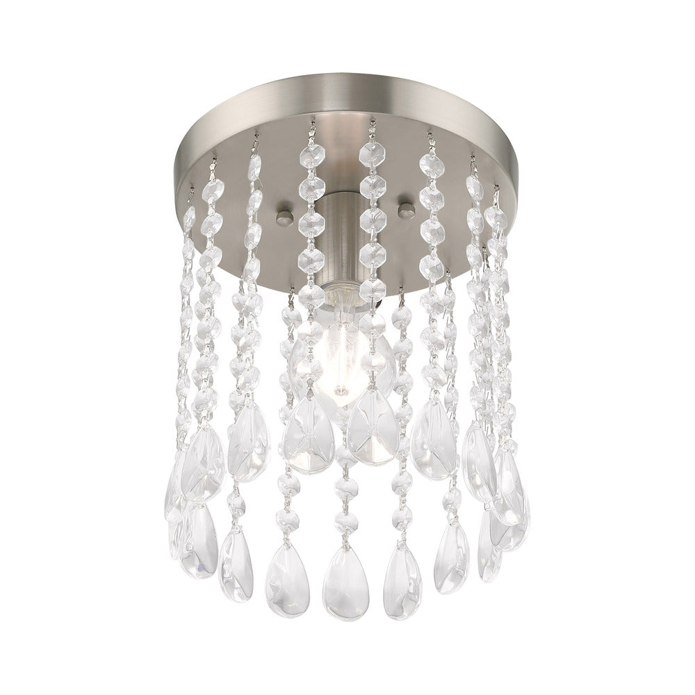 Livex Lighting ELIZABETH 51066-91 Flush Mount Casual - Brushed Nickel