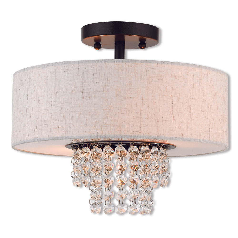 Livex Lighting CARLISLE 51095-92 Flush Mount Contemporary - English Bronze