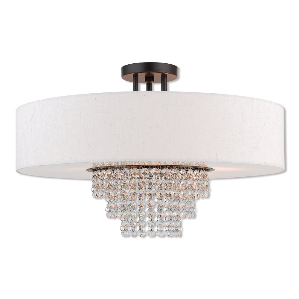 Livex Lighting CARLISLE 51098-92 Flush Mount Contemporary - English Bronze