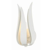 Crystorama Broche 511-MT – 8 Inch – 1 Light – Sconce – Matte White – Damp Rated