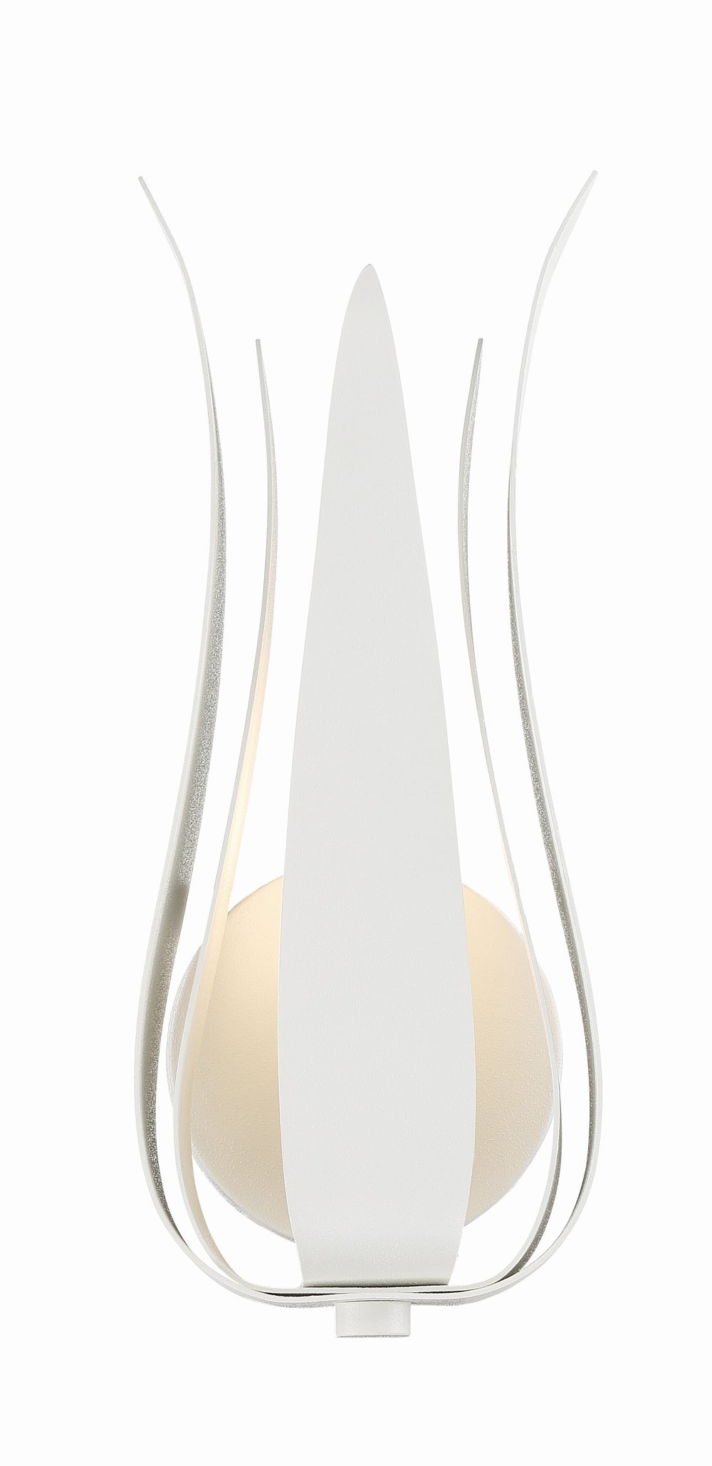 Crystorama Lighting 511-MT Sconce, Broche 1 Light, UL Damp Rated, Matte White