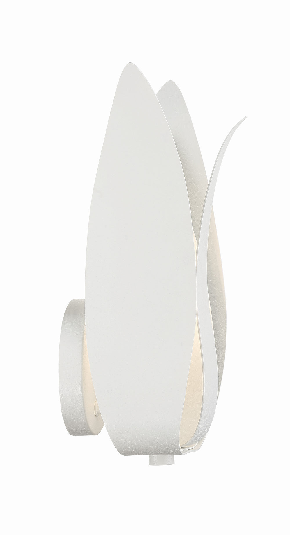 Crystorama Lighting 511-MT Sconce, Broche 1 Light, UL Damp Rated, Matte White