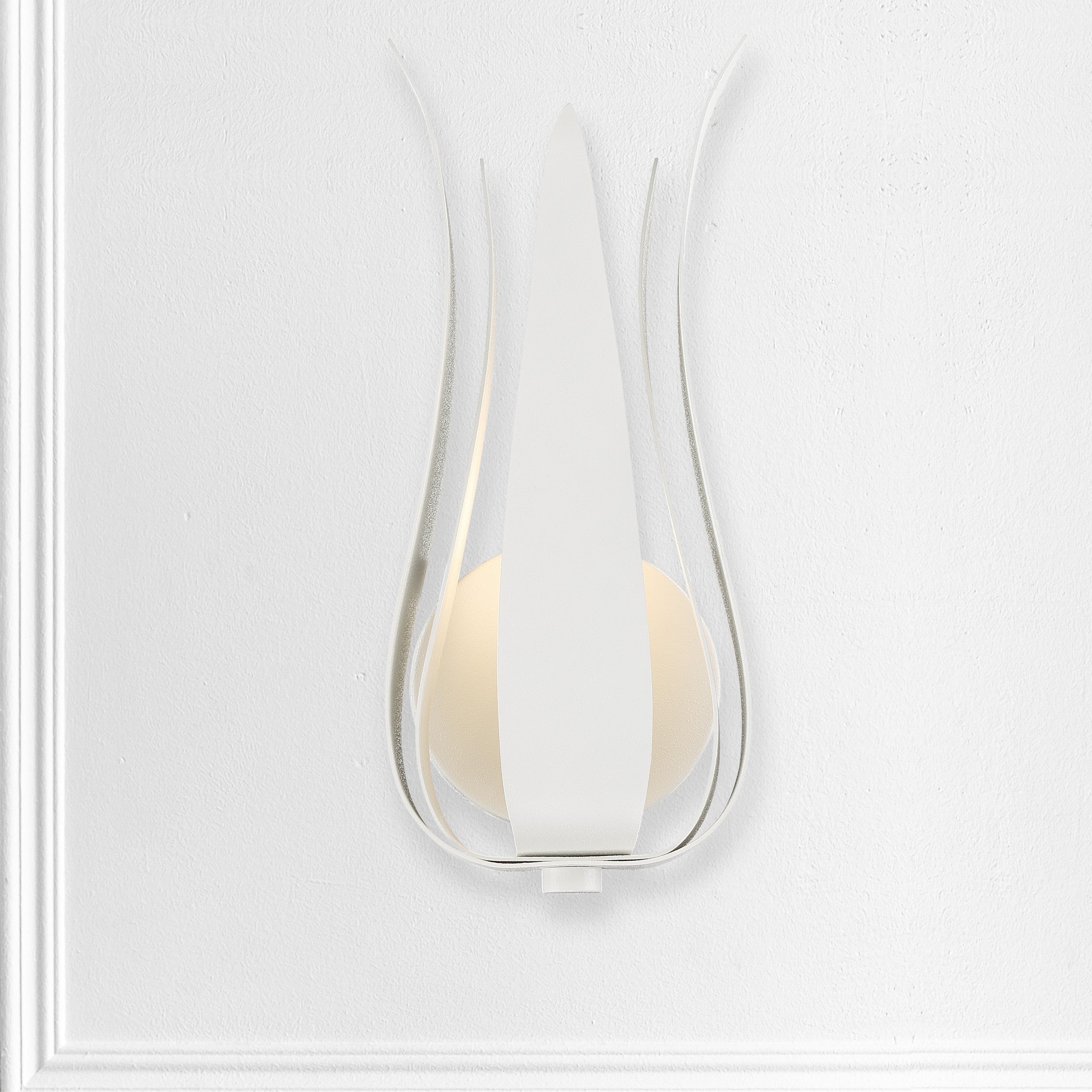 Crystorama Broche 511-MT – 8 Inch – 1 Light – Sconce – Matte White – Damp Rated