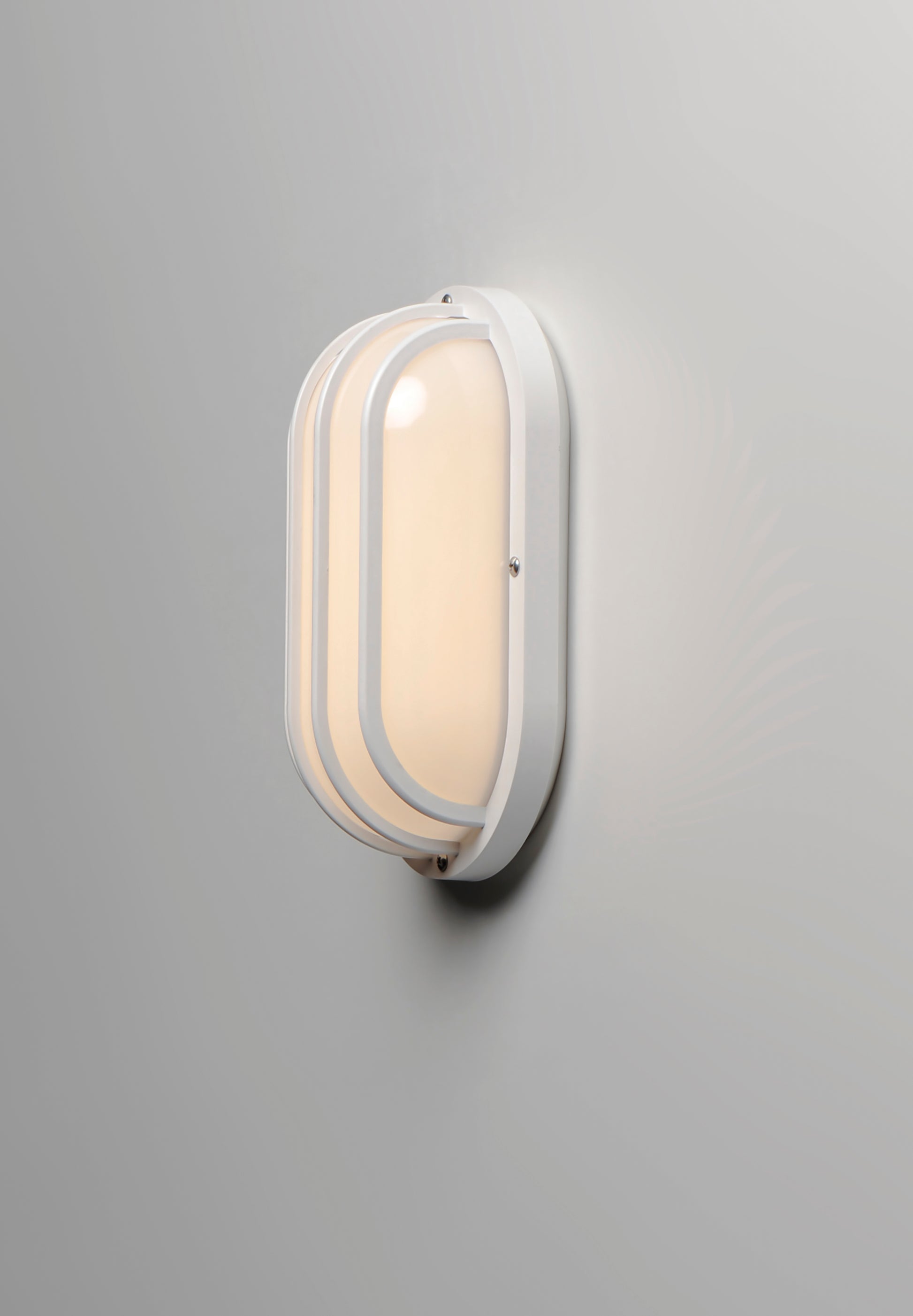 10 Inch Outdoor Wall Sconce – White