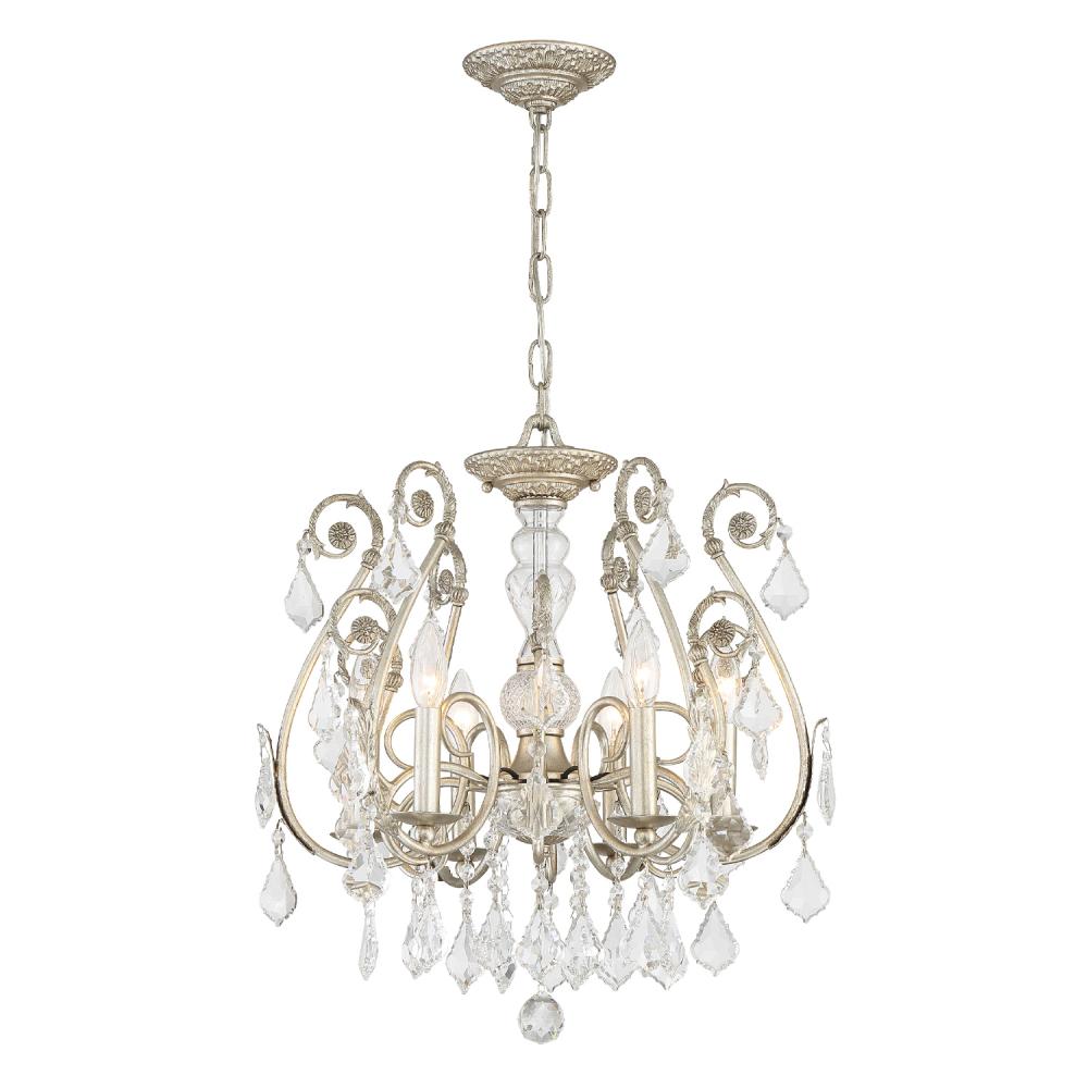 Crystorama REGIS 5115-OS-CL-MWP Mini Chandelier Americana - Olde Silver