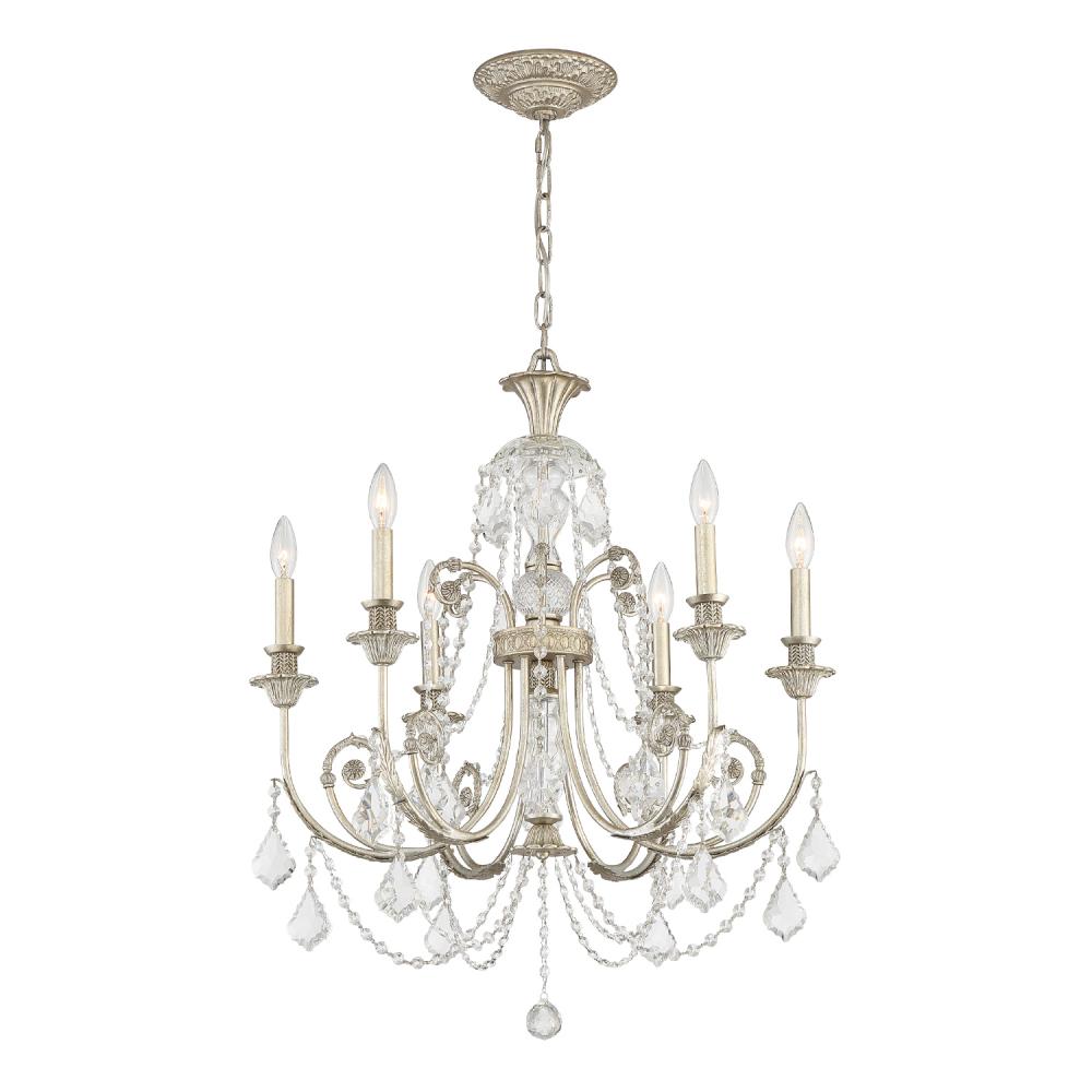 Crystorama REGIS 5116-OS-CL-I Chandelier Americana - Olde Silver