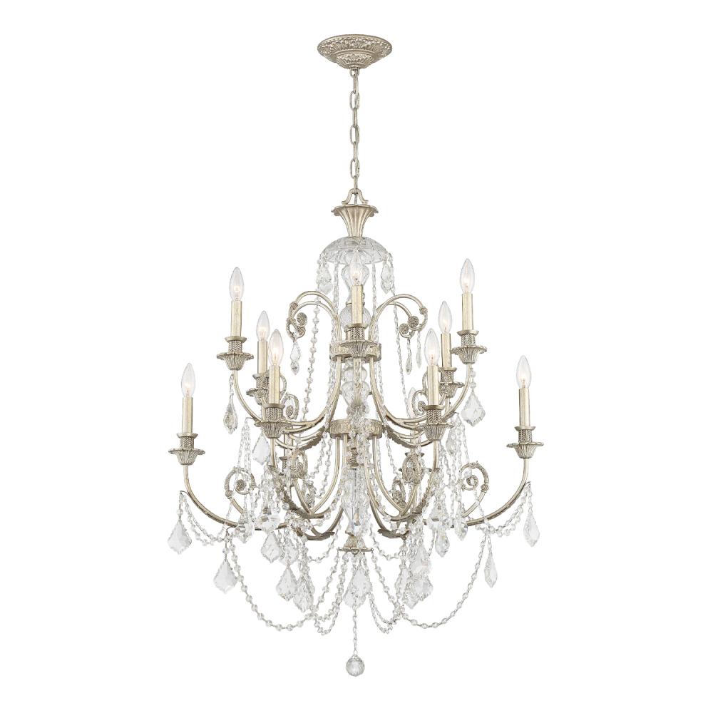 Crystorama REGIS 5119-OS-CL-MWP Chandelier Americana - Olde Silver