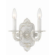 Crystorama Paris Market 5122-AW – 10 Inch – 2 Light – Sconce – Antique White – Dry Rated